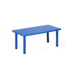 Mesa de plástico rectangular azul 120 X 60 X 50