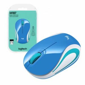 Mini Mouse Logitech M187 inalambrico Azul