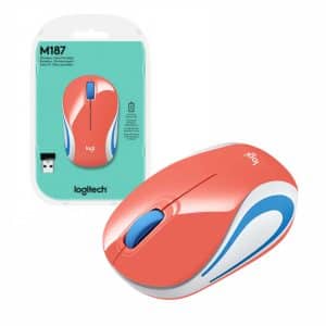 Mini Mouse Logitech M187 inalambrico color Coral