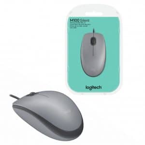 Mouse óptico Logitech M100 silent silver