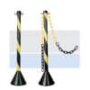 PEDESTAL PARA CADENA NEGRO/AMARILLO - Seguridad Vial
