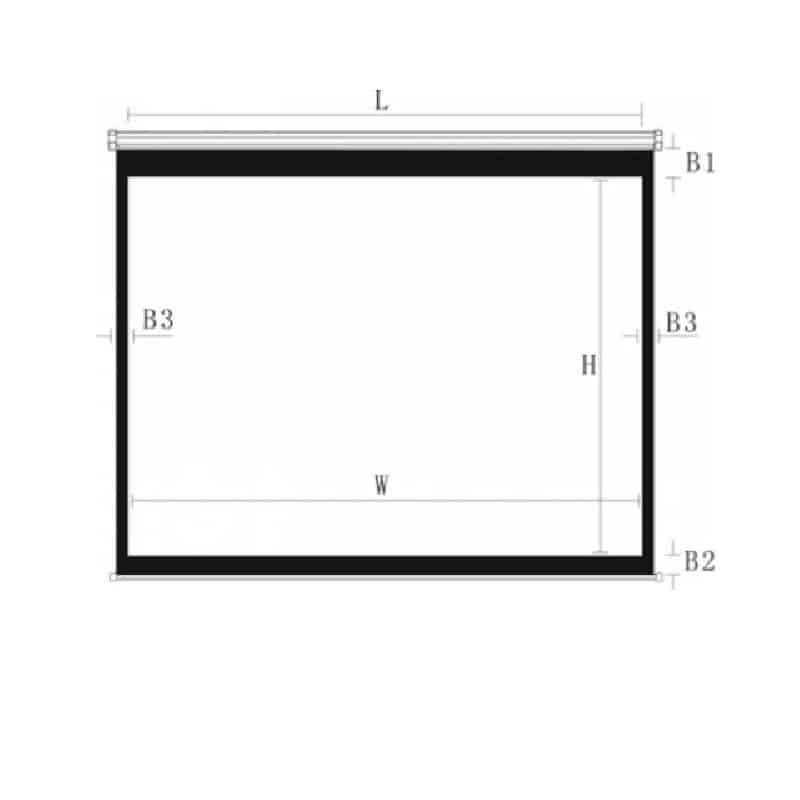 Pantalla para proyector 90'' 16:9 PEBC90 Blanco Retráctil