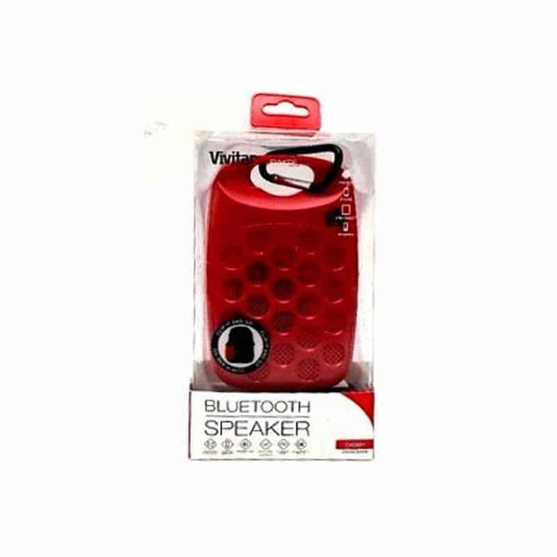 Parlante Portable Vivitar VBT1000 BT Aux 3.5mm Rojo