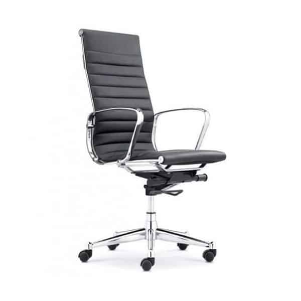Silla de Escritorio Ejecutivo Minimalista A119 Cuerina Negro