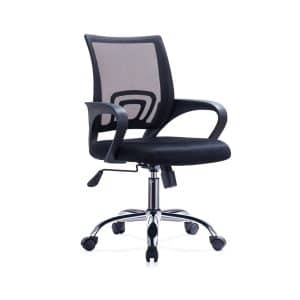 Silla de oficina Ezri Mesh con posabrazos Negra