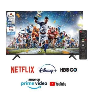 TV 58" Smart 4K, Linux, Youtube, Netflix, BT, ISBD-T -Enxuta