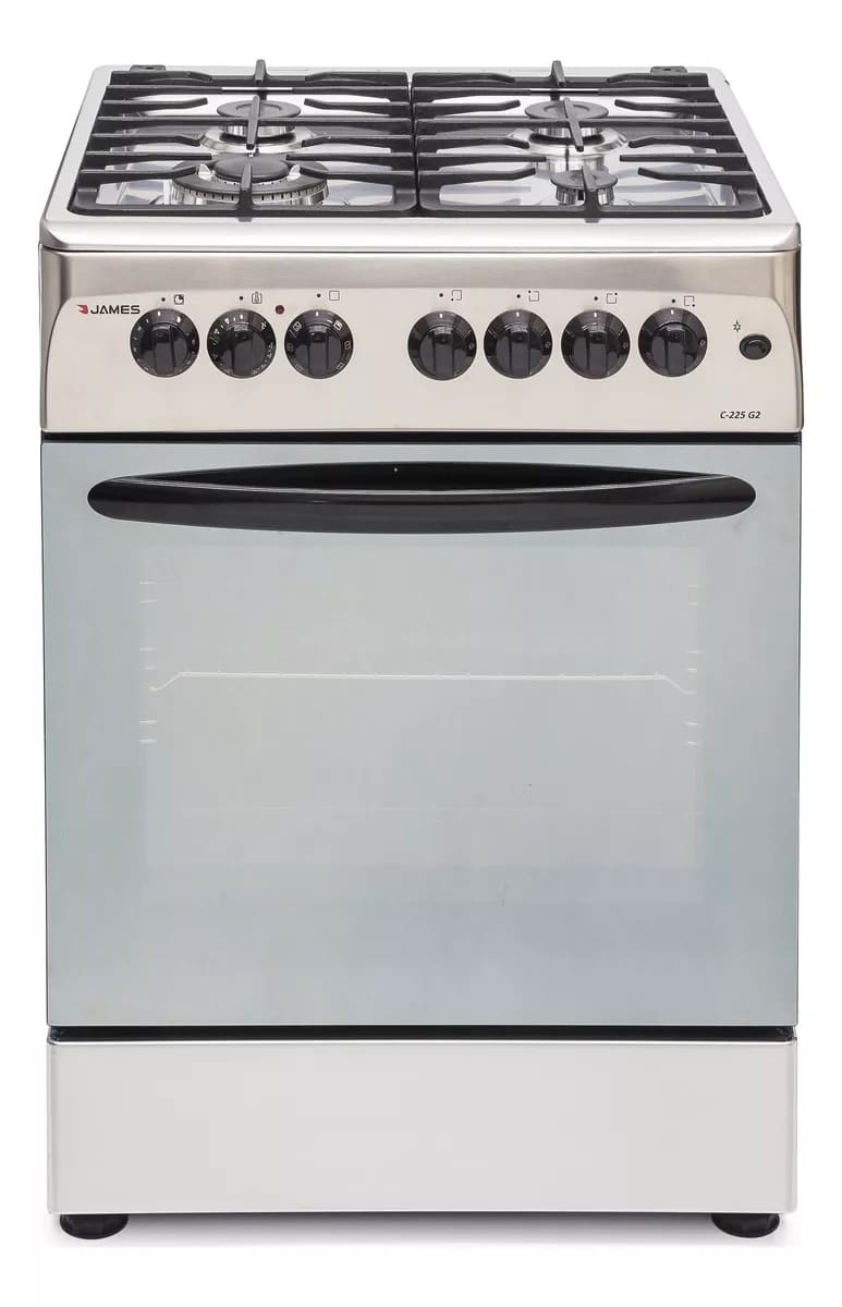 Cocina Combinada James con 4 hornallas C 225 G2 Inox