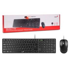 Combo Teclado y Mouse Genius SlimStar C126 USB Español Negro