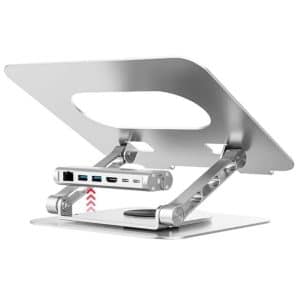 Soporte Unitek 360° para Notebook con HUB USB Desmontable