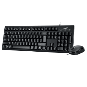 Combo teclado y mouse Genius negro usb KM-100SE