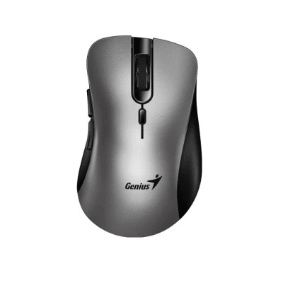 Mouse Inalambrico Genius Ergo 8100S AI plateado 2.4 GHz.