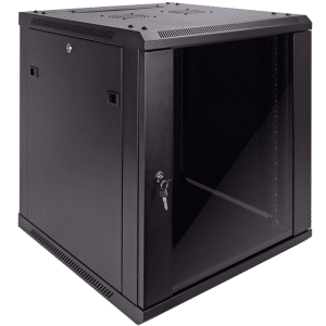 Rack NRG+ 12U pared o piso - Vidrio templado con cerradura