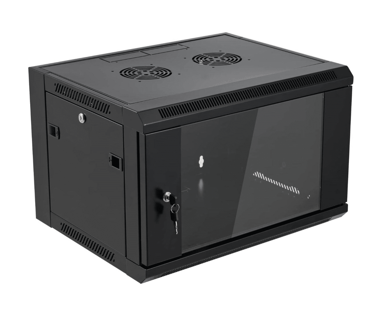 Rack NRG+ 6U pared o piso - Vidrio templado con cerradura