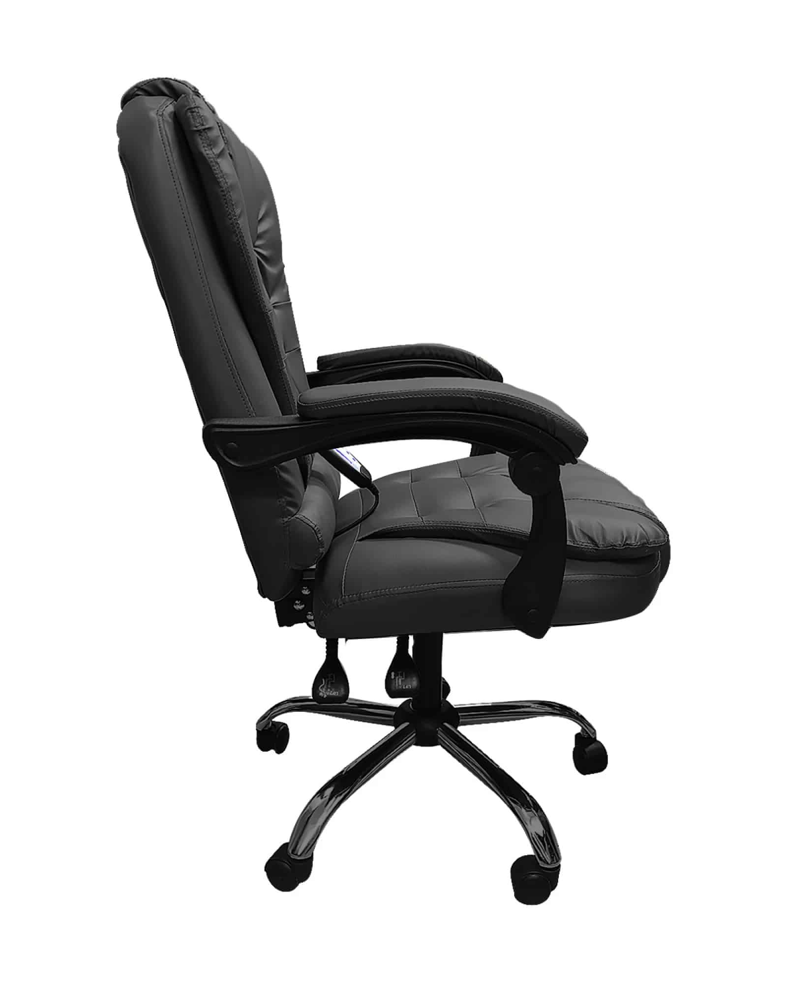 Silla Ejecutiva en cuero Lumax con 7 Puntos de Masaje Negro