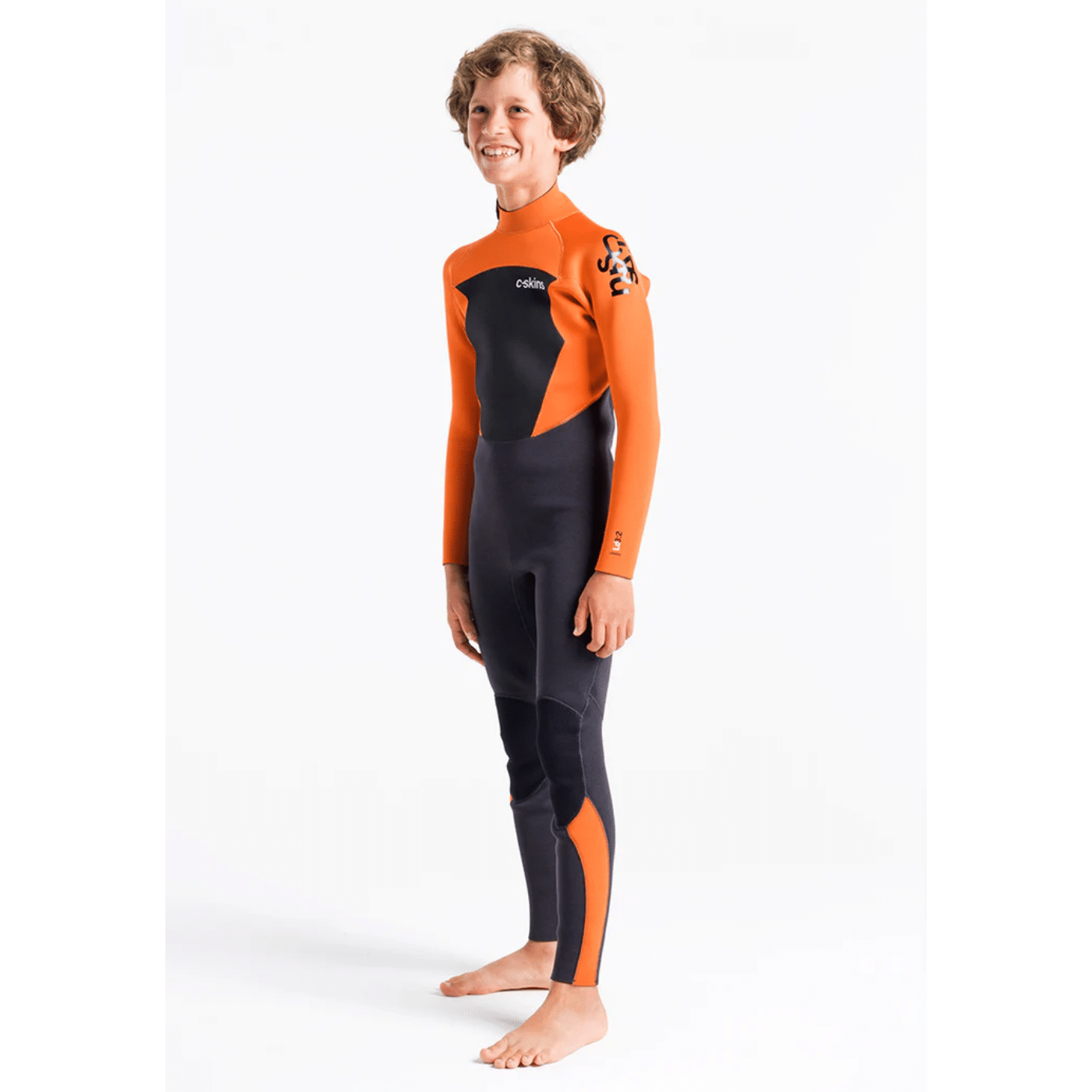 Traje de neopreno c-skins NIÑO Largo CHARCOAL/BURNT ORANGE