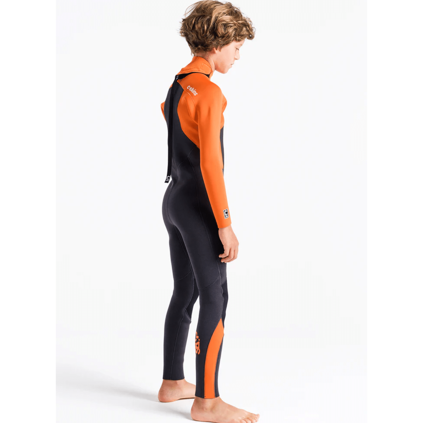 Traje de neopreno c-skins NIÑO Largo CHARCOAL/BURNT ORANGE