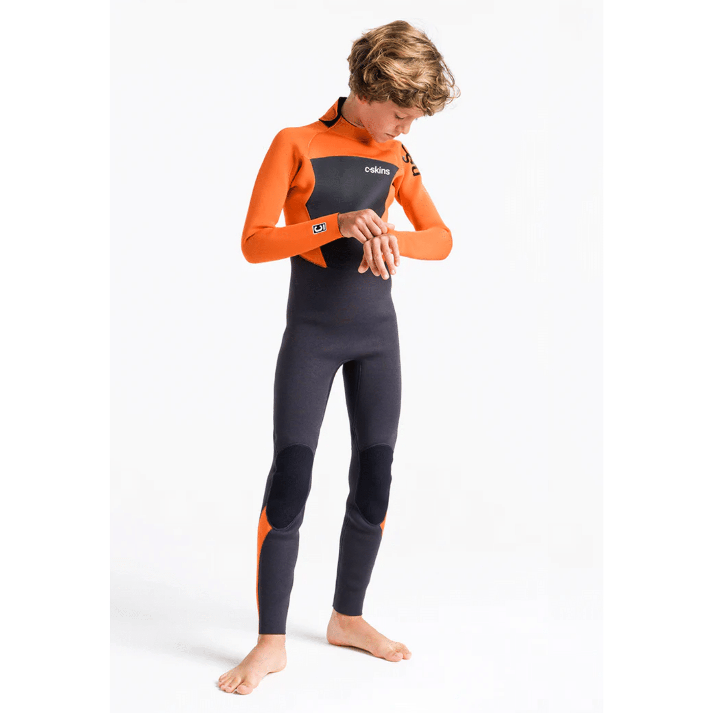 Traje de neopreno c-skins NIÑO Largo CHARCOAL/BURNT ORANGE