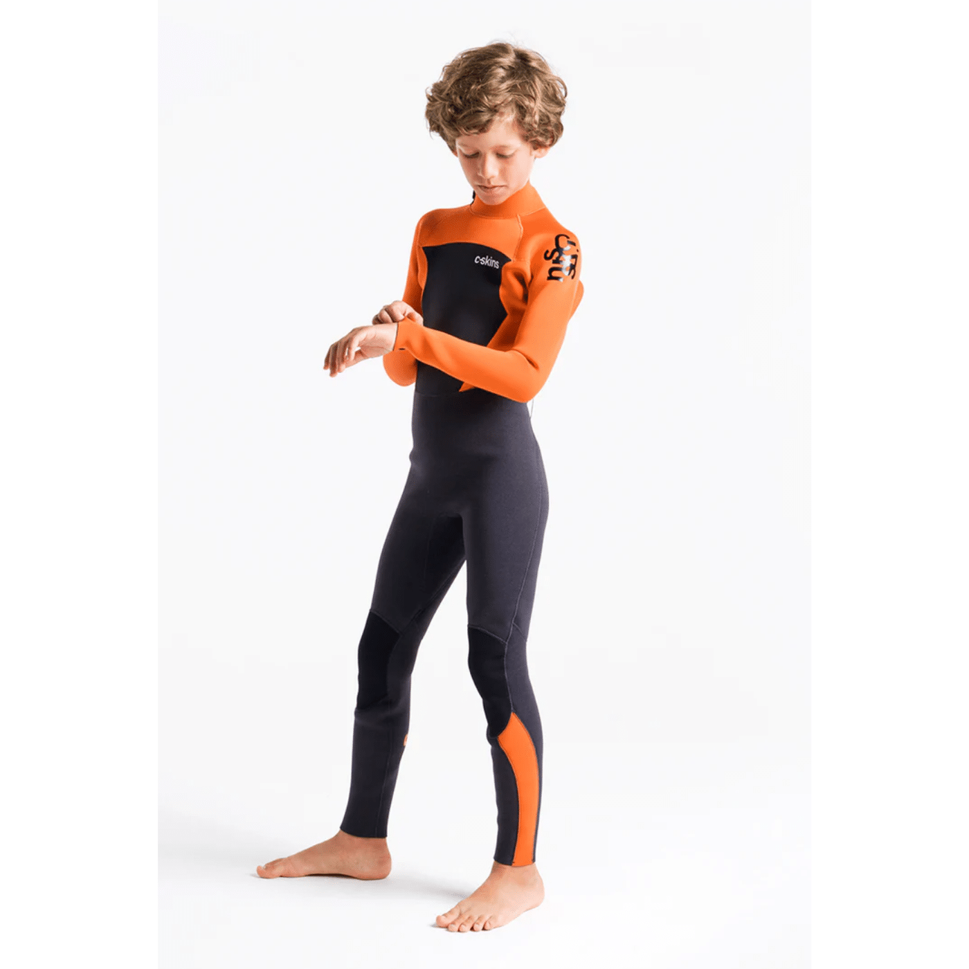 Traje de neopreno c-skins NIÑO Largo CHARCOAL/BURNT ORANGE