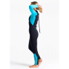 Traje de neopreno c-skins mujer Largo Raven BLACK/CYAN/AZURE