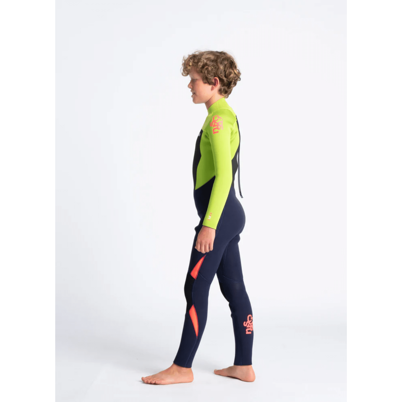 Traje de neopreno c-skins niños Largo BLUE/LIME/FLO RED/XL
