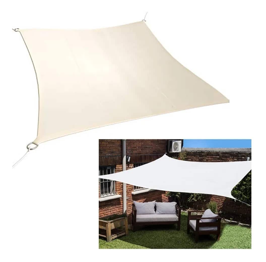 Malla Toldo Vela Alta Calidad 8 x 3 metros Uv 98% Blanco