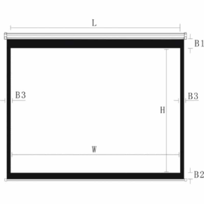 Pantalla para proyector 108'' 16:9 Blanco Retráctil
