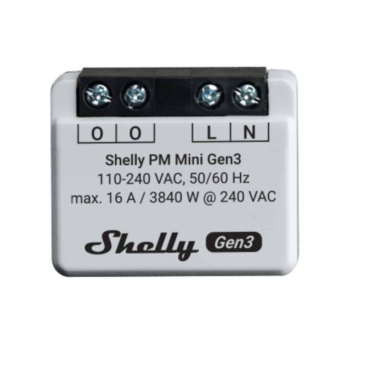 Rele Shelly Mini PM GEN3 Wi-fi Con medición de consumo (PM)