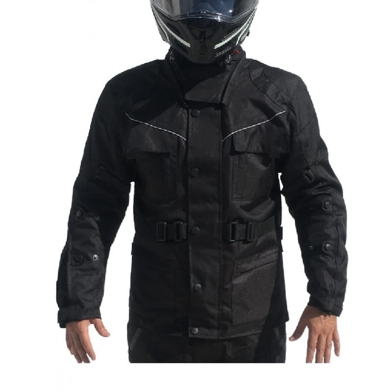 Campera para MOTO Negra con Protectores Talle L,XL,2XL,3XL