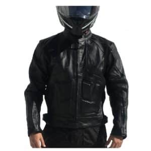 Campera para MOTO Negra de Cuero c/ Protectores L,XL,2XL,3XL