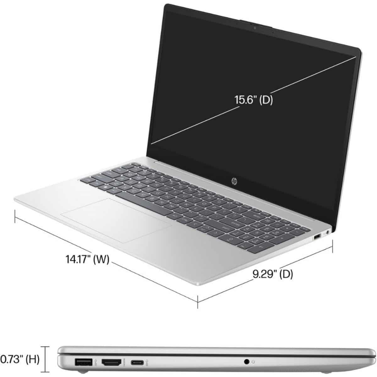 Notebook HP 15-FC0025 Ryzen™ 5 7520U 512GB SSD 8GB 15.6" (1366x768) TOUCHSCREEN WIN11 S NATURAL SILVER. 90 Day Warranty - 9Q1E9UA#ABA-R