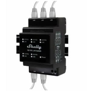 Switch LAN Shelly 5 puertos RJ-45 DIN