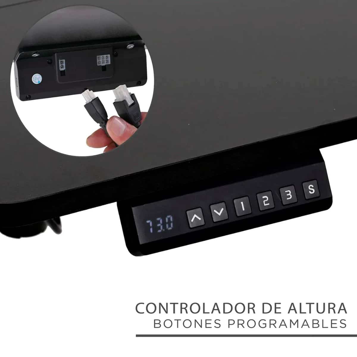 Escritorio Eléctrico Gamer Ergonómico Altura Ajustable NEGRO