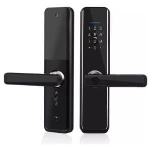 Cerradura Inteligente Huella Digital Clave Wifi Smart App Color Negro