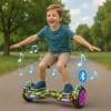 Patineta Eléctrica Hoverboard Bluetooth c/Rodilleras Blanco