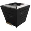 Brasero Portátil Fire Pit de Acero Inoxidable Negro 25cm