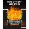 Brasero Portátil Fire Pit de Acero Inoxidable Negro 25cm