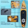 Copia - Tabla De Surf Stand Up Paddle Inflable Gq Sw 3.35mts + Acc Celeste
