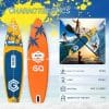 Copia - Tabla De Surf Stand Up Paddle Inflable Gq Sw 3.35mts + Acc Celeste