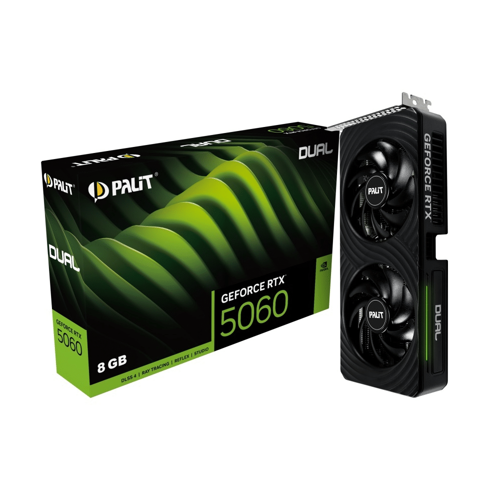 Tarjeta Video Gamer Palit RTX 5060 Dual 8GB GDDR7 Gaming