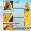 Copia - Tabla De Surf Stand Up Paddle Inflable Gq Sw 3.35mts + Acc Celeste