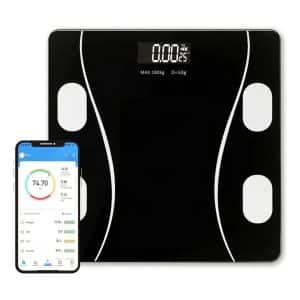 Bascula Digital Con App Para Monitoreo De Peso Color Negro