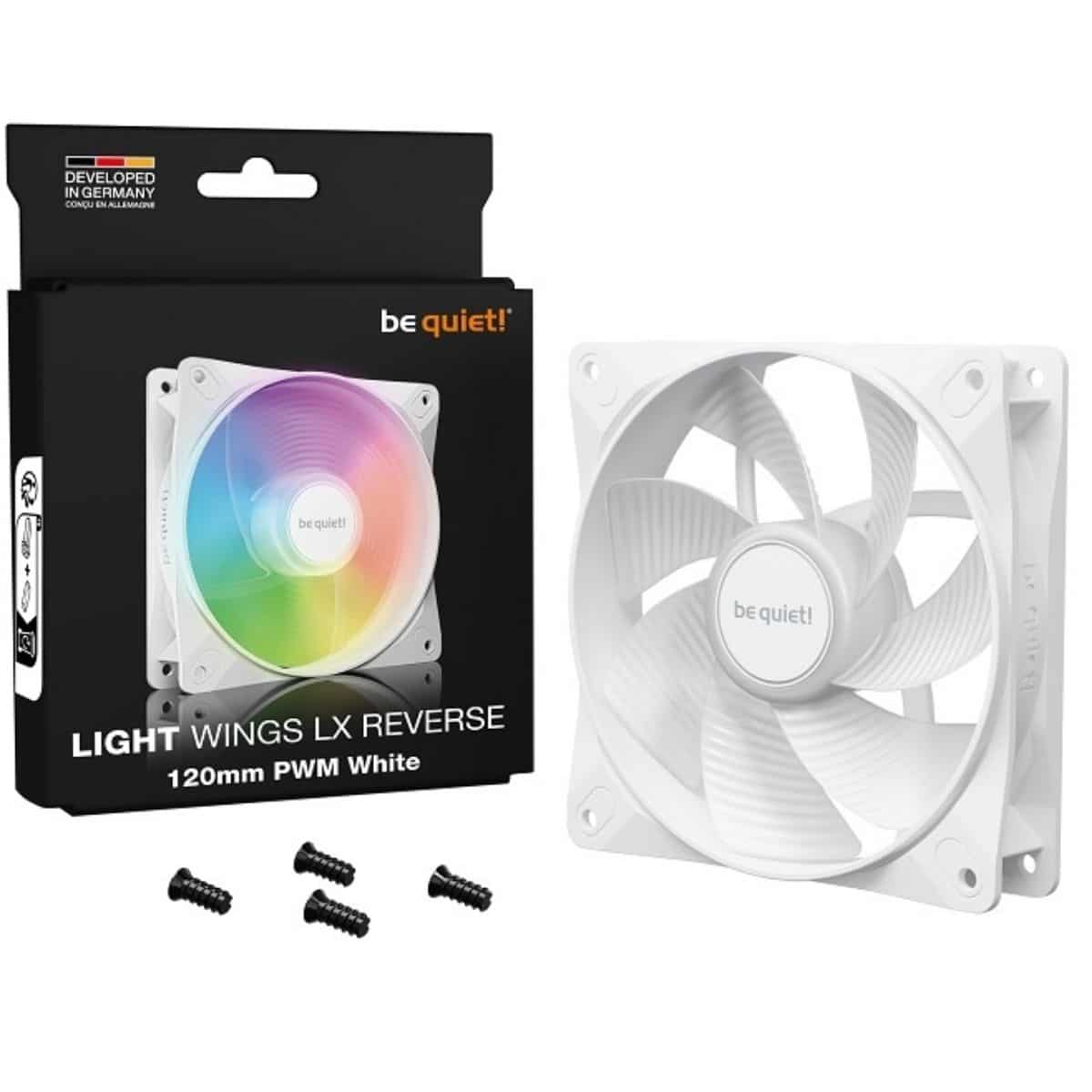 Copia - Fan Gamer be quiet! Light Wings LX 120mm PWM HS - Gran rendimiento e iluminación RGB