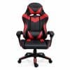 Copia - Silla Gamer Ergonómica Cuero Sintético Masaje Lumbar negro y blanca