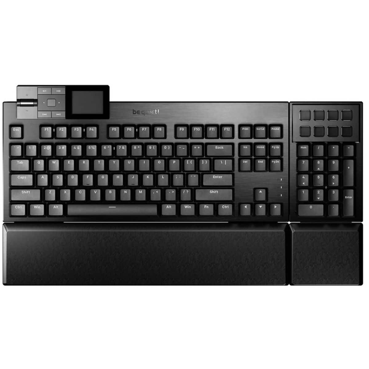Copia - Teclado Gamer be quiet! Dark Mount Silent Linear - Modular. RGB personalizable. Media Dock