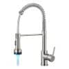 Grifo Flexible Para Cocina Mesada con Cuello Móvil Plateado