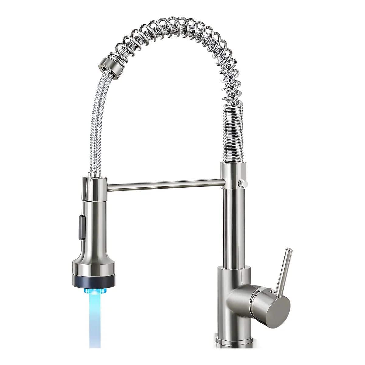 Grifo Flexible Para Cocina Mesada con Cuello Móvil Plateado