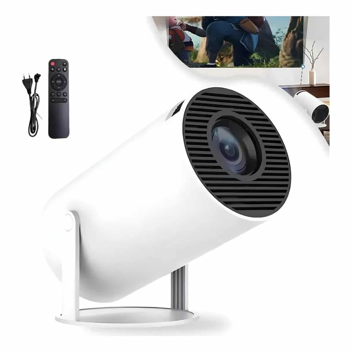 Mini Proyector Portátil Wifi Bt Control Remoto Color Blanco