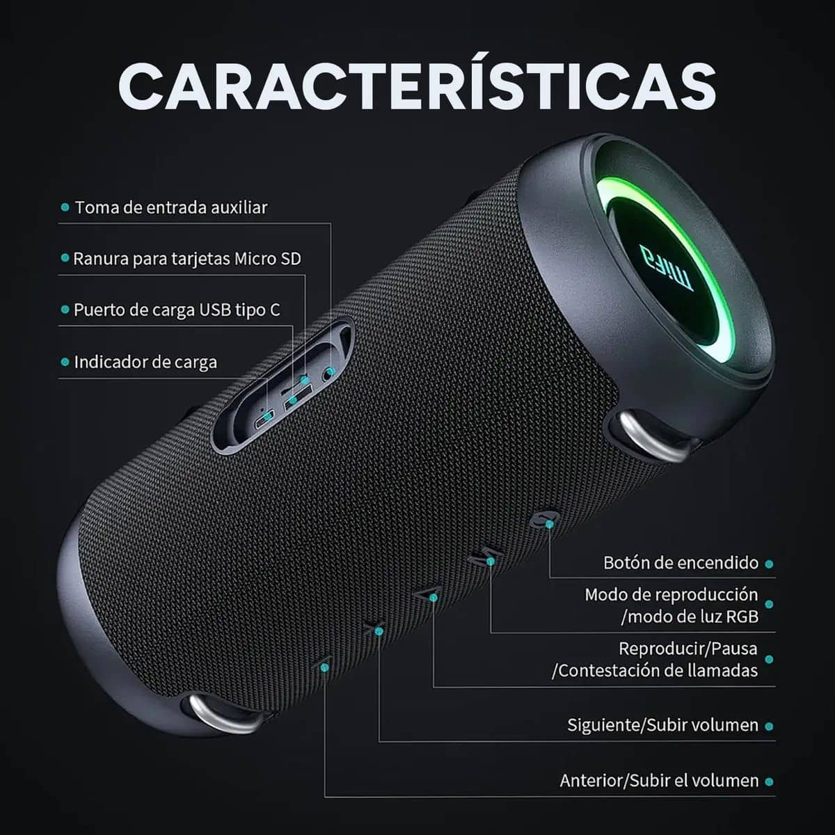 Parlante Mifa A90 Bluetooth Inalámbrico Portatil Ipx8 60w