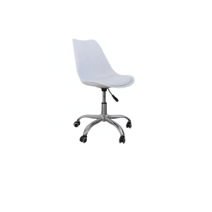 Silla Eames con ruedas blanca - Altura Ajustable