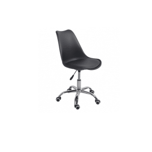 Silla Eames con ruedas negra - Altura Ajustable